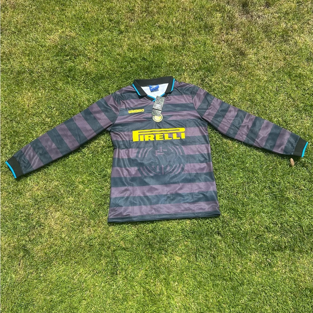 97/98 Long Sleeve Inter Milan Third Jersey (Medium)